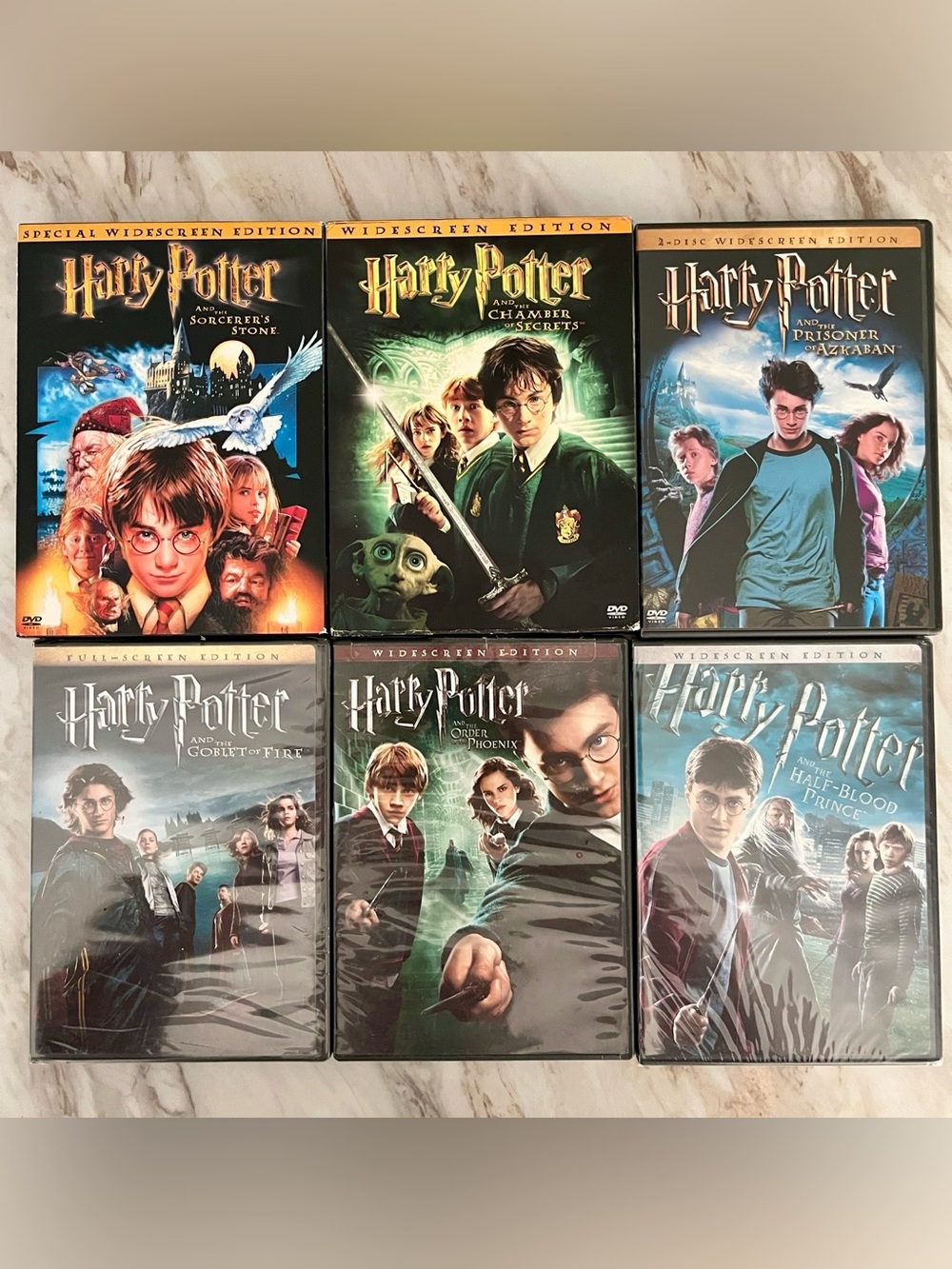 First Six Harry Potter DVD’s